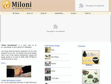 Tablet Screenshot of miloniinternational.com